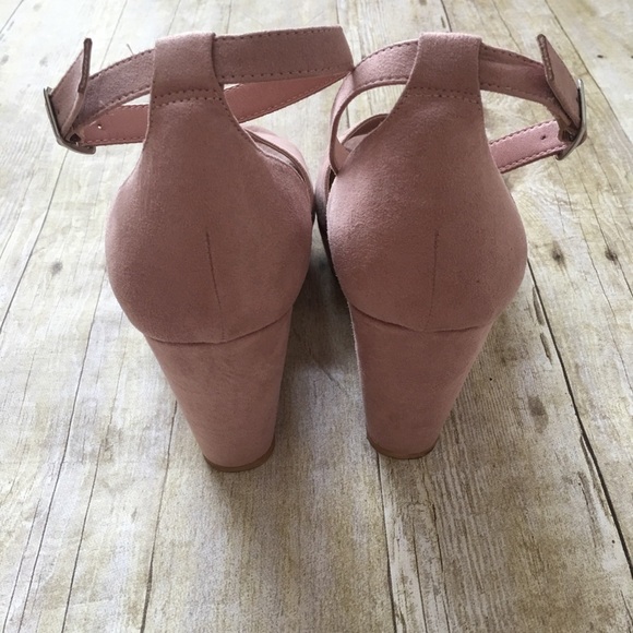 Torrid Faux Suede Peep Toe Wedge Heels - Picture 3 of 8